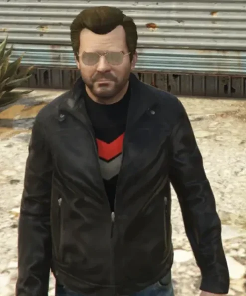 GTA 5 Michael Townley Black Leather Jacket