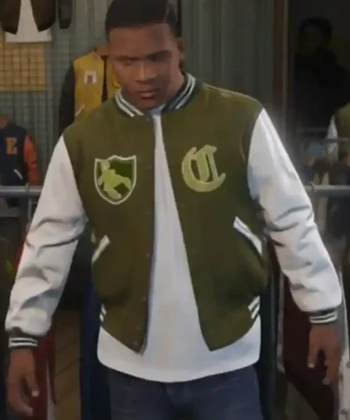 GTA V LS Pounders Green Letterman Jacket