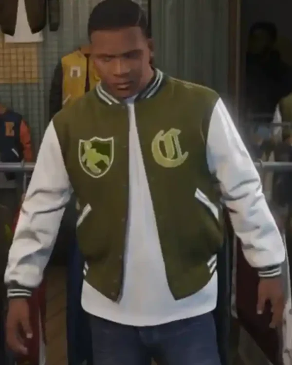GTA V LS Pounders Green Letterman Jacket