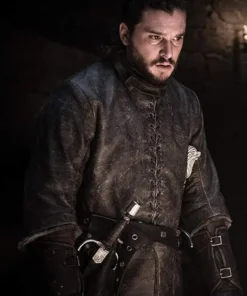 Game of Thrones Jon Snow Black Leather Coat