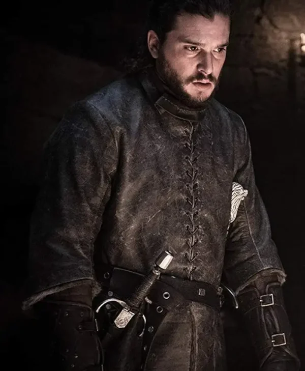 Game of Thrones Jon Snow Black Leather Coat