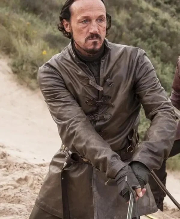 Game of Thrones S07 Bronn Leather Brown Coat