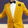 Gaten Matarazzo Event Stranger Things Yellow Velvet Blazer
