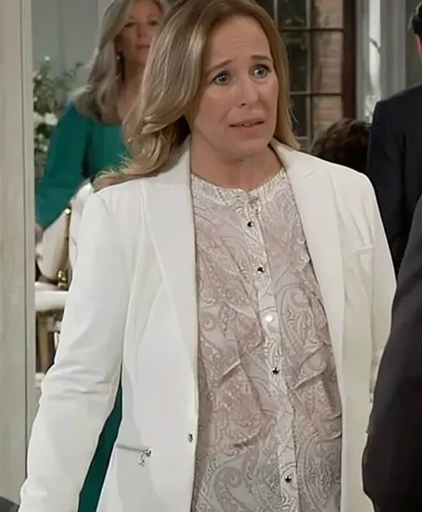 General Hospital 2022 Genie Francis Suiting White Blazer Coat