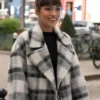 Genevieve Emily in Paris S04 Plaid Coat