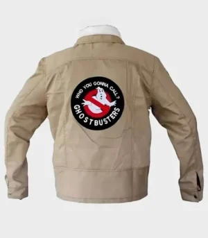 Ghostbusters Logo Beige Cotton Jacket