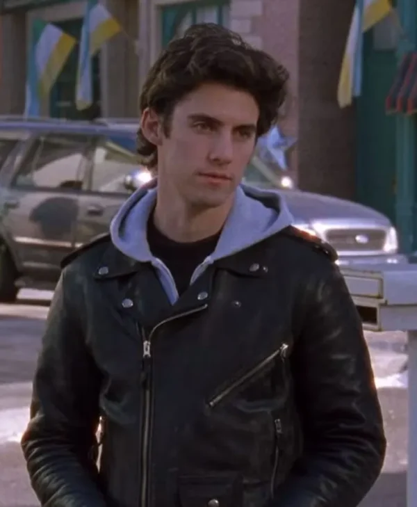 Gilmore Girls Jess Mariano Black Leather Jacket
