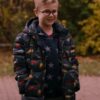 Ginny and Georgia S02 Austin Miller Dinosaur Blue Puffer Jacket