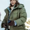 Giovanna Deluca Anthracite 2024 Puffer Green Hooded Jacket