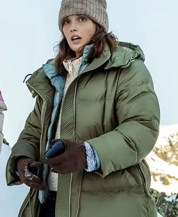 Giovanna Deluca Anthracite 2024 Puffer Green Hooded Jacket