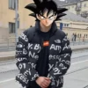Goku Dragon Ball Z Drip Black Puffer Jacket