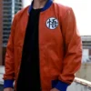 Goku Dragon Ball Z Orange Leather Bomber Jacket