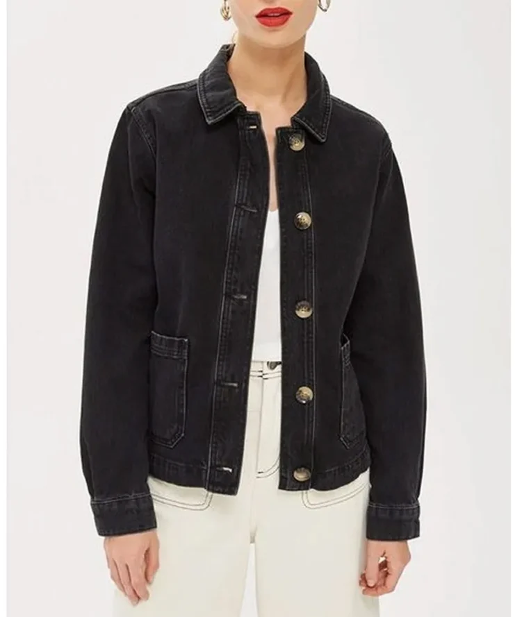 Good Girls Mae Whitman Denim Black Jacket