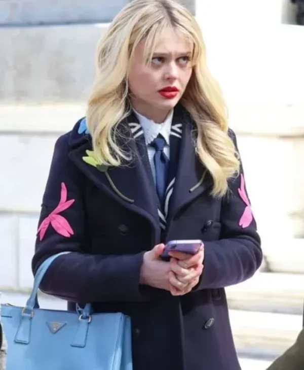 Gossip Girl S02 Emily Alyn Lind Black Coat