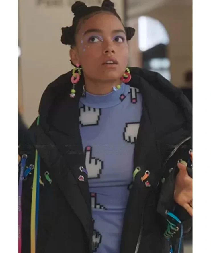 Gossip Girl S02 Whitney Peak Rainbow Lace Puffer Jacket