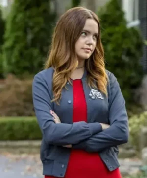 Grace Russell Good Witch Blue Cotton Bomber Jacket