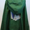 Green Hooded Attack on Titan Cape Coat