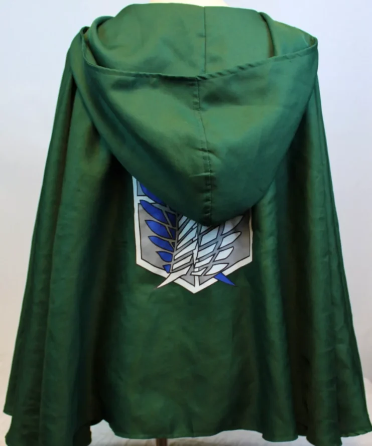 Green Hooded Attack on Titan Cape Coat
