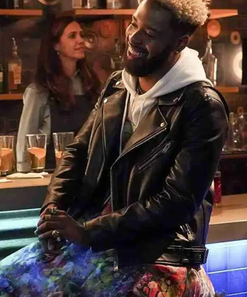 Grown-Ish S04 Warren Egypt Franklin Leather Black Jacket
