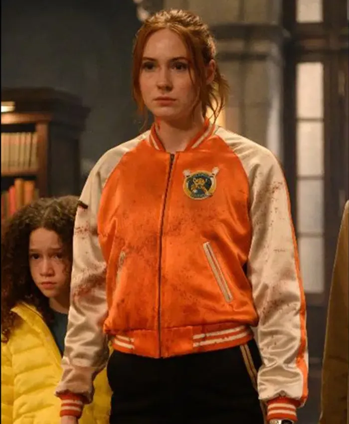Gunpowder Milkshake Karen Gillan Fleece Bomber Jacket