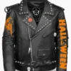 Halloween Black Biker Leather Jacket