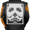 Halloween Black Biker Leather Jacket back look