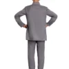Halloween Deluxe Gray Costume Suit back look
