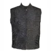 Handmade Black Persian Lamb Fur Vest Waistcoat