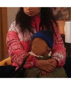 Hannaha Hall The Chi Bomber Pink Cotton Jacket