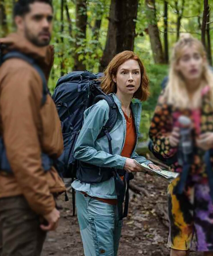 Happiness for Beginners Ellie Kemper Blue Jacket front
