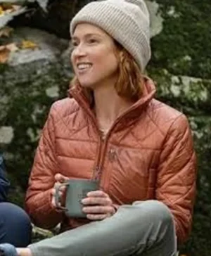 Happiness for Beginners Helen Carpenter Brown Puffer Jacket