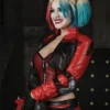 Harley Quinn Injustice 2 Red and Black Jacket and Vest