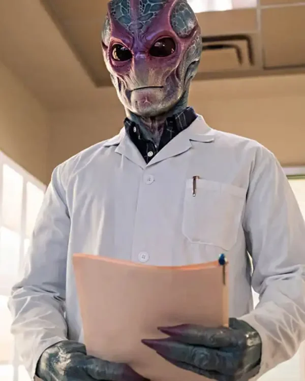 Harry Vanderspeigle Resident Alien White Doctor Coat