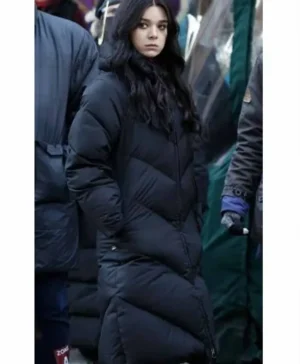 Hawkeye Hailee Steinfeld Black Hooded Puffer Coat