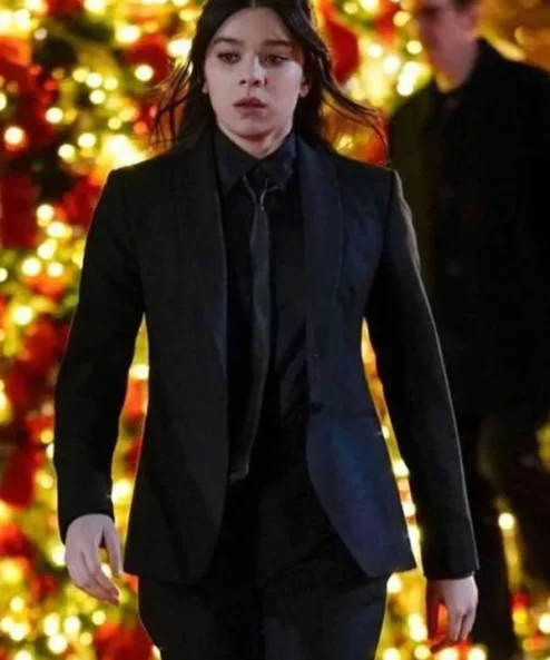 Hawkeye Hailee Steinfeld Black Suiting Fabric Blazer