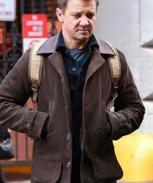 Hawkeye Jeremy Renner Brown Suede Leather Jacket