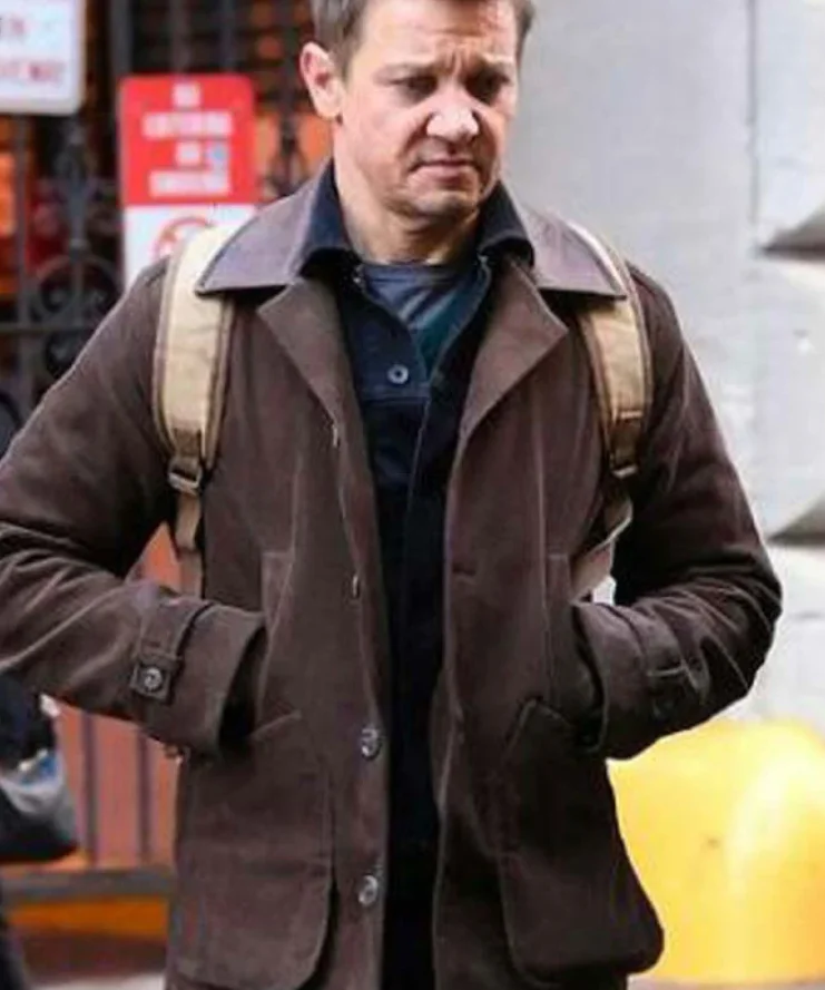 Hawkeye Jeremy Renner Brown Suede Leather Jacket
