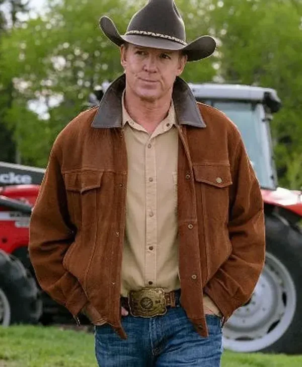 Heartland Chris Potter Brown Suede Leather Jacket