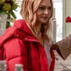 Heather-Graham-Best-Christmas-Ever-2023-Charlotte-Sanders-Red-Puffer-Jacket