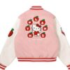 Hello Kitty Apples Varsity Letterman pink Jacket