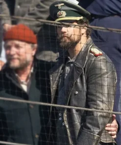 Henry Cavill The Ministry of Ungentlemanly Warfare Black Leather Coat Side 1