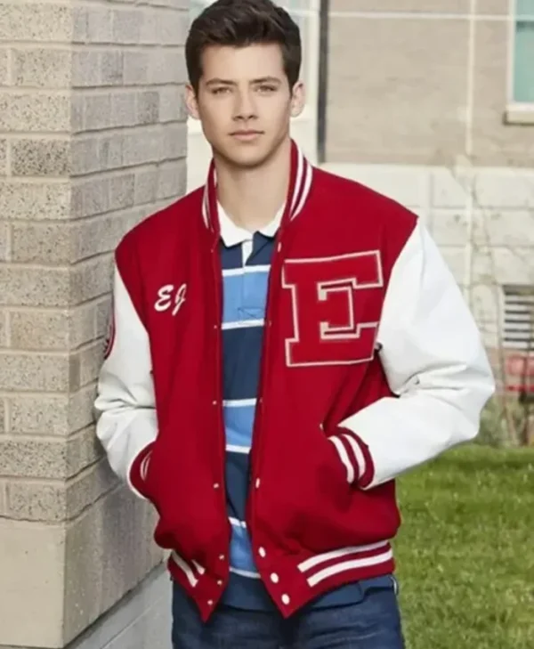 High School Musical EJ Wool Bomber Red Jacket