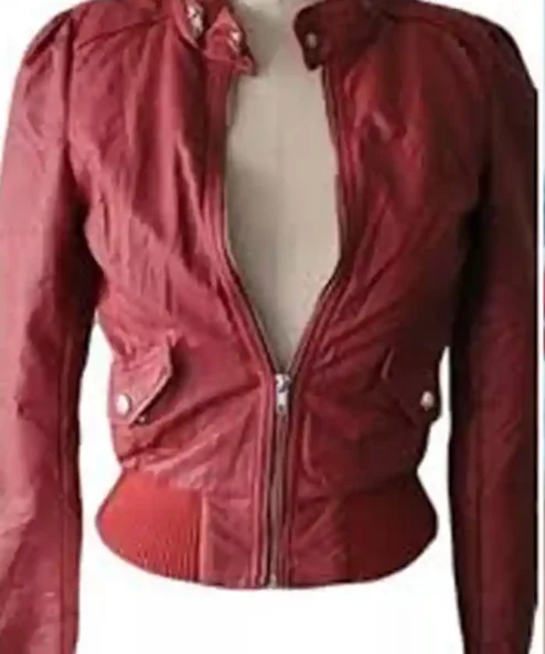 Holland Roden Teen Wolf Red Bomber Leather Jacket