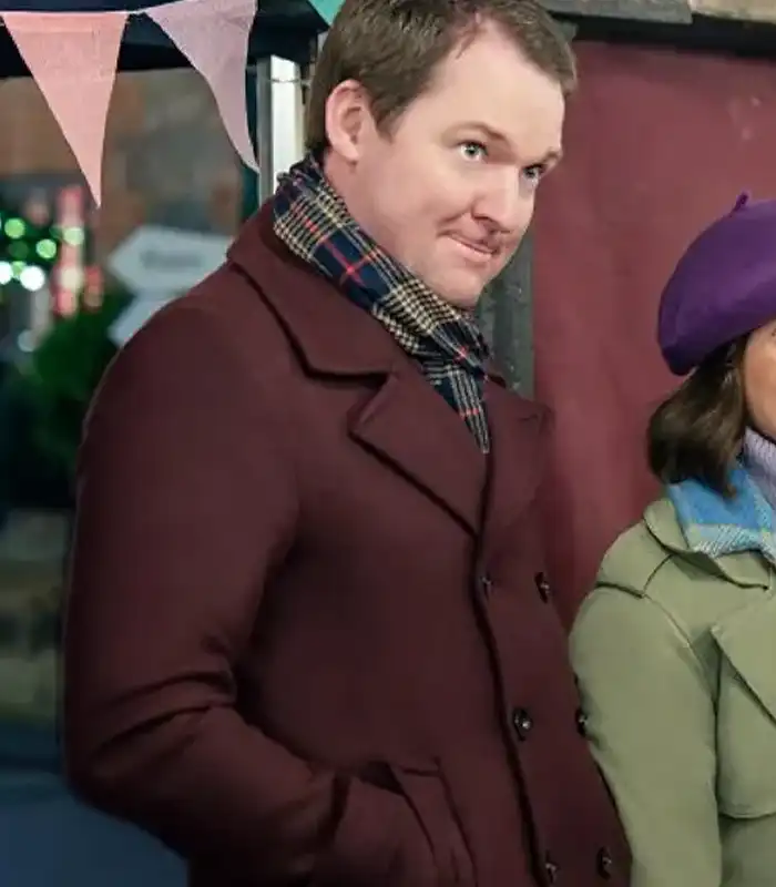 Howard Christmas in Notting Hill Maroon Coat