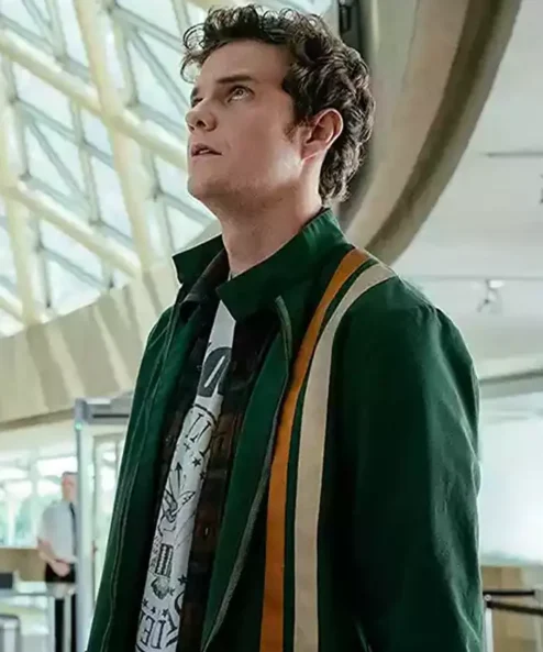 Hughie Campbell The Boys Green Cotton Stripe Jacket