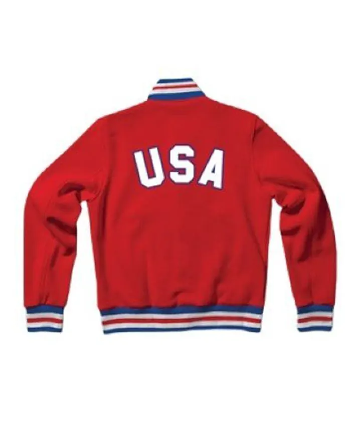Independence Day Letterman Red Jacket Back