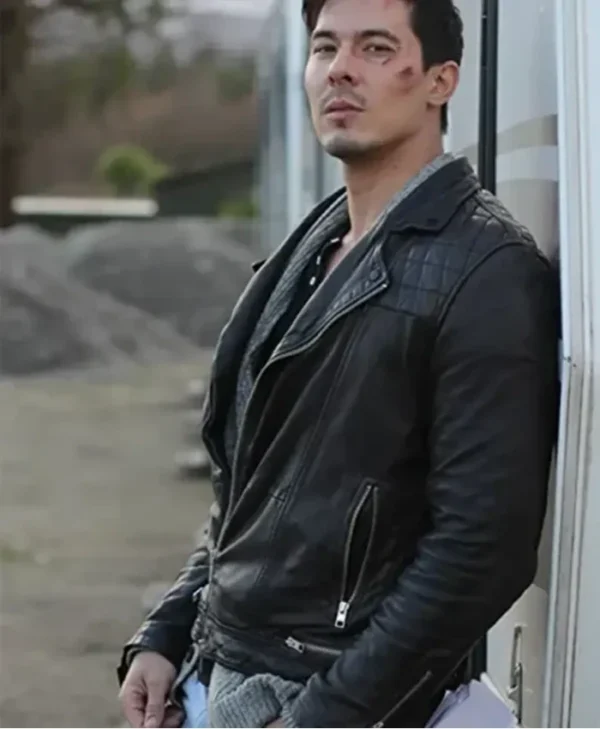 Into The Badlands S03 Daniel Wu Black Biker Quilted Jacket