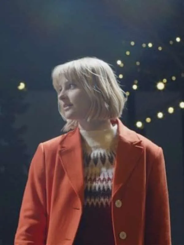 Its A Wonderful Knife 2023 Jane Widdop Red Wool Coat