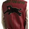 J Hope Blind for Love Varsity Leather Jacket back look