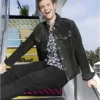 Jack Quaid The Boys Black Cotton Jacket